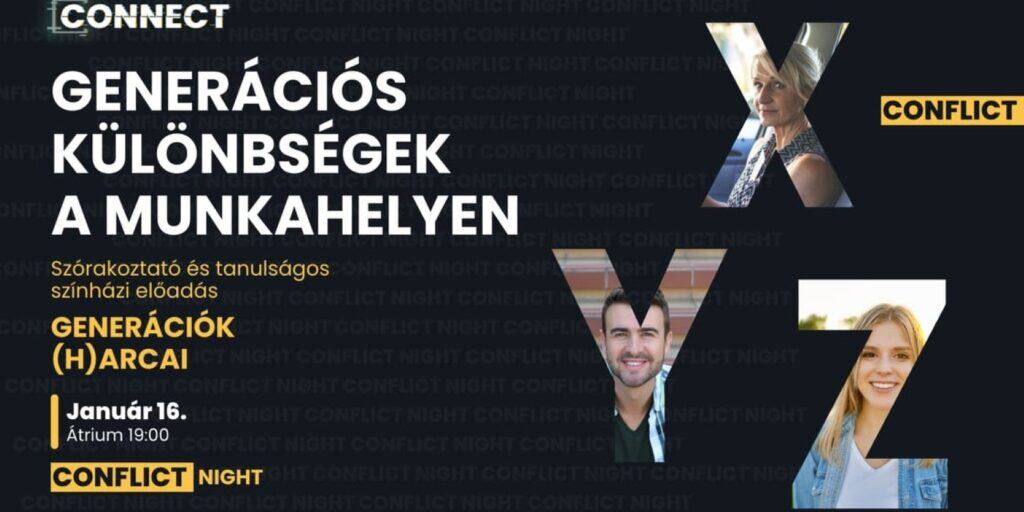 Connect Conflict Night: generációk, konfliktusok és megoldások – az életben és a színpadon