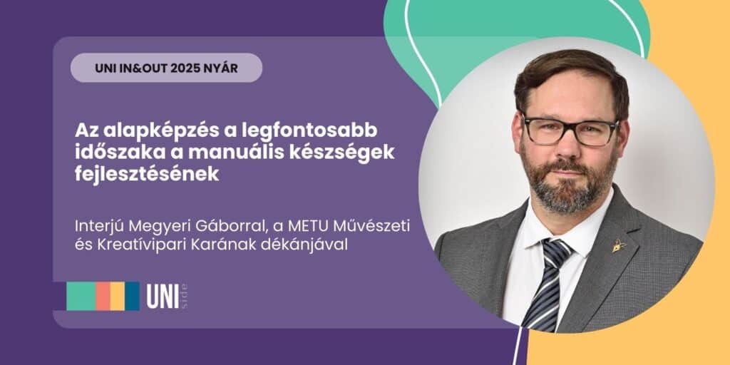 Az alapképzés a legfontosabb időszaka a manuális készségek fejlesztésének – interjú Megyeri Gáborral, a METU Művészeti és Kreatívipari Karának dékánjával